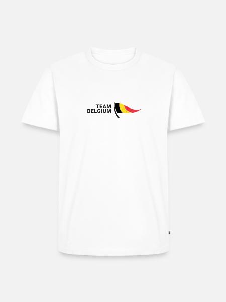 Team Belgium - Männer Premium Bio T-Shirt - Weiß