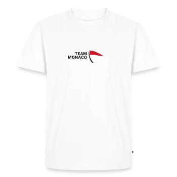 L’équipe de Monaco - T-shirt Premium bio Homme - blanc - Devant - Nico (187cm)