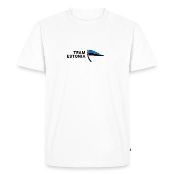 Équipe d’Estonie - T-shirt Premium bio Homme - blanc - Devant - Nico (187cm)