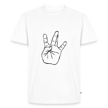Westside Gangster Hand - T-shirt Premium bio Homme - blanc - Devant - Nico (187cm)