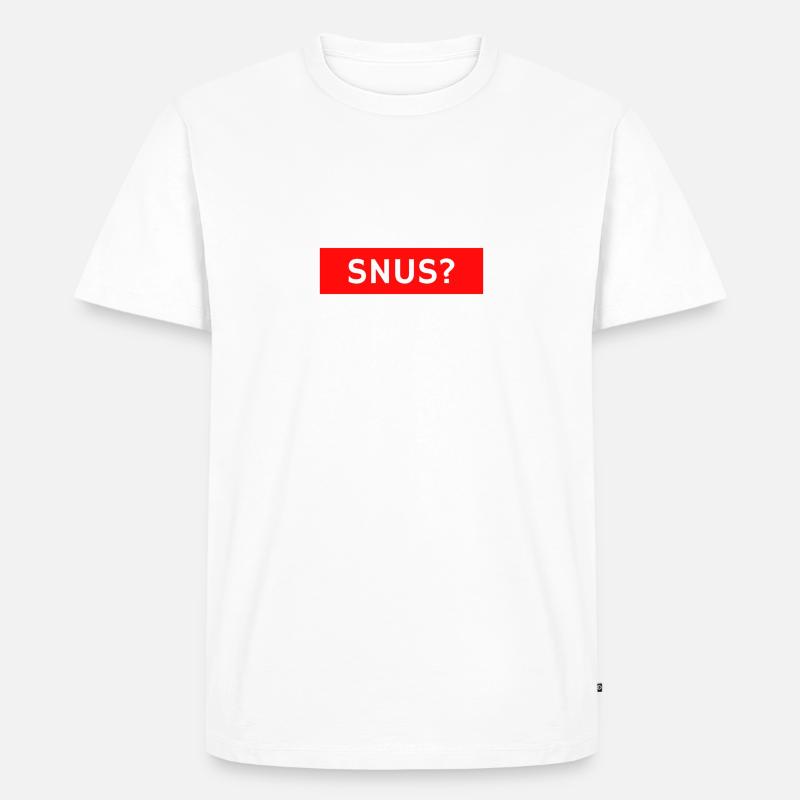 Snus - Männer Premium Bio T-Shirt - Weiß