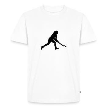 Field hockey - Men's Premium Organic T-Shirt - white - Front - Nico (187cm)