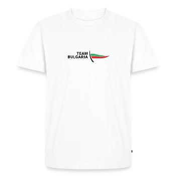 Équipe Bulgarie - T-shirt Premium bio Homme - blanc - Devant - Nico (187cm)