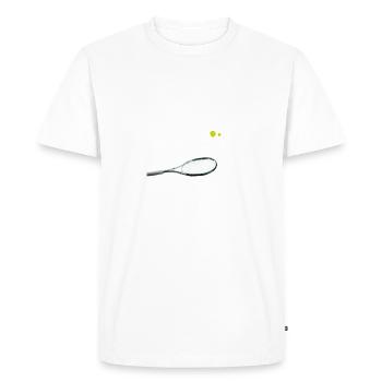 Ma passion c'est le tennis - T-shirt Premium bio Homme - blanc - Devant - Nico (187cm)