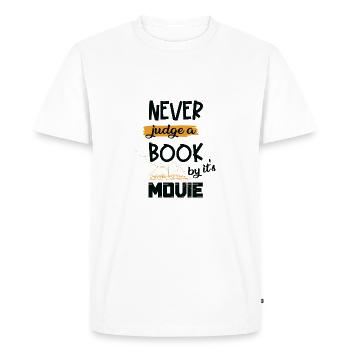 Rat de bibliothèque - T-shirt Premium bio Homme - blanc - Devant - Nico (187cm)