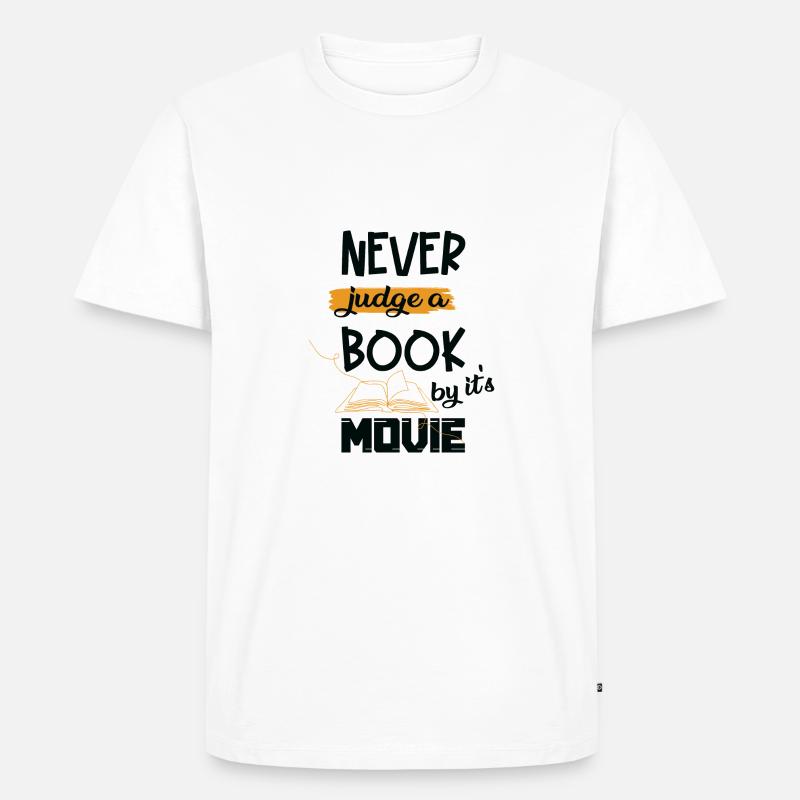 Leseratte - Männer Premium Bio T-Shirt - Weiß