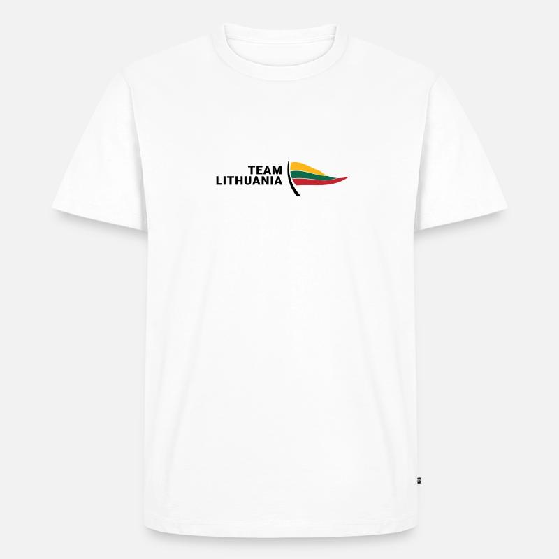 Team Lithuania - Männer Premium Bio T-Shirt - Weiß