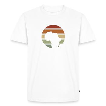 Africa Sunset Holiday Gift - Men's Premium Organic T-Shirt - white - Front - Nico (187cm)