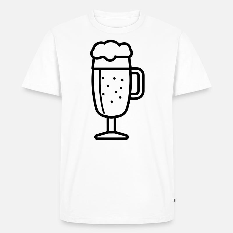 Bier - Männer Premium Bio T-Shirt - Weiß
