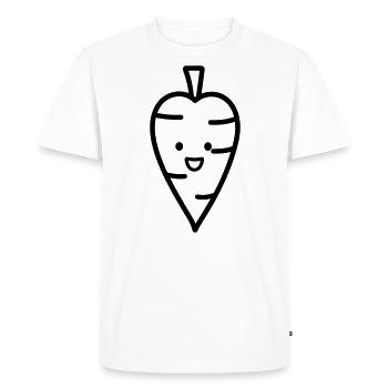 Carotte - T-shirt Premium bio Homme - blanc - Devant - Nico (187cm)