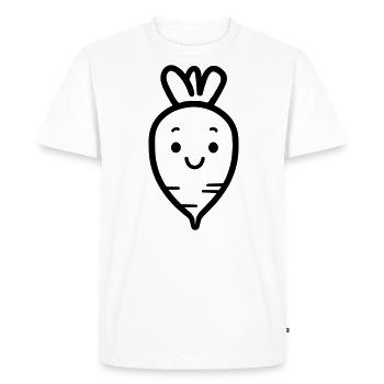 Carotte - T-shirt Premium bio Homme - blanc - Devant - Nico (187cm)