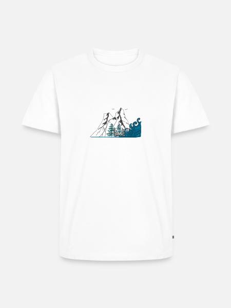 Bergwelle - Männer Premium Bio T-Shirt -