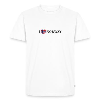 I LOVE NORWAY Gift Idea Norway - Men's Premium Organic T-Shirt - white - Front - Nico (187cm)