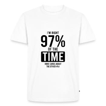 math mathematics - Men's Premium Organic T-Shirt - white - Front - Nico (187cm)