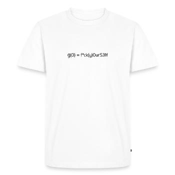 Math drôle formule drôle idée cadeau - T-shirt Premium bio Homme - blanc - Devant - Nico (187cm)