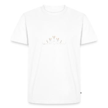 5 lapins blancs - T-shirt Premium bio Homme - blanc - Devant - Nico (187cm)