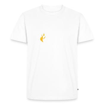 pompier men on fire white - T-shirt Premium bio Homme - blanc - Devant - Nico (187cm)
