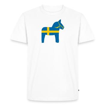 Dala horse Sweden - Men's Premium Organic T-Shirt - white - Front - Nico (187cm)