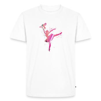 ballerina,bird,graffiti,painting,dancer,pink - Men's Premium Organic T-Shirt - white - Front - Nico (187cm)