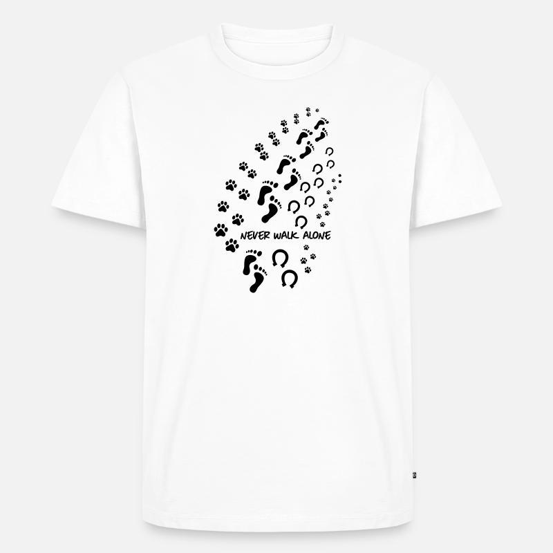 never walk alone 3 - Männer Premium Bio T-Shirt - Weiß