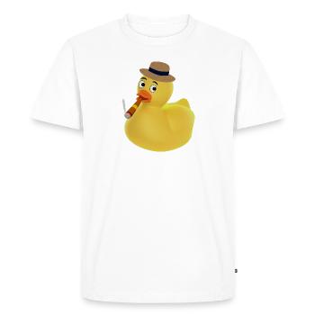 Canard fumant! - T-shirt Premium bio Homme - blanc - Devant - Nico (187cm)