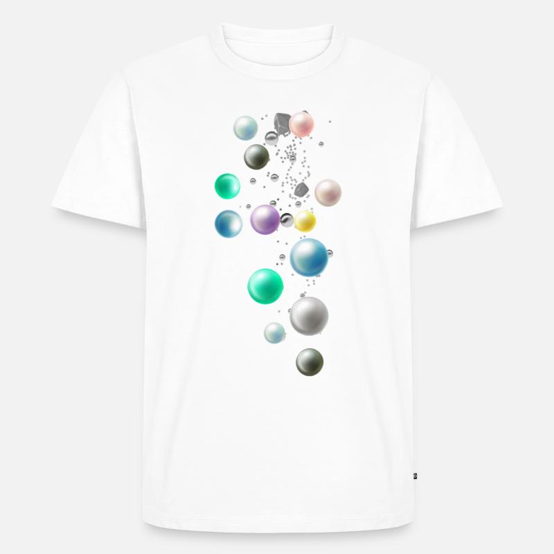 Bunte Perlen, Perlen,perle, Steine - Männer Premium Bio T-Shirt - Weiß