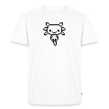 Axolotl pixel art - Men's Premium Organic T-Shirt - white - Front - Nico (187cm)