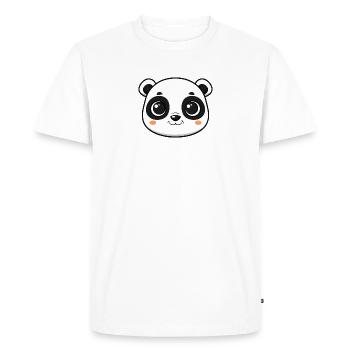 Tête de panda mignon - T-shirt Premium bio Homme - blanc - Devant - Nico (187cm)