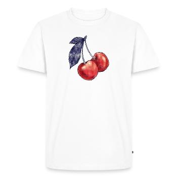 Choisissez ces cerises - T-shirt Premium bio Homme - blanc - Devant - Nico (187cm)
