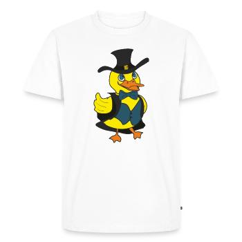 Mr. Duckling - Men's Premium Organic T-Shirt - white - Front - Nico (187cm)