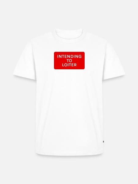 Absicht zu lungern - Männer Premium Bio T-Shirt - Weiß