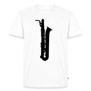 saxophone brass instrument music - T-shirt Premium bio Homme - blanc - Devant - Nico (187cm)
