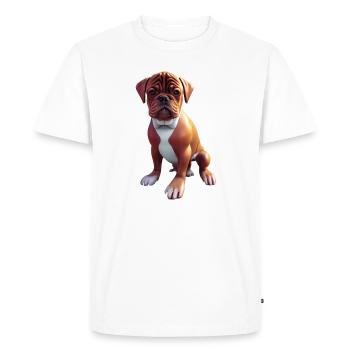 Dogue de Bordeaux chien - Dogue de Bordeaux - T-shirt Premium bio Homme - blanc - Devant - Nico (187cm)