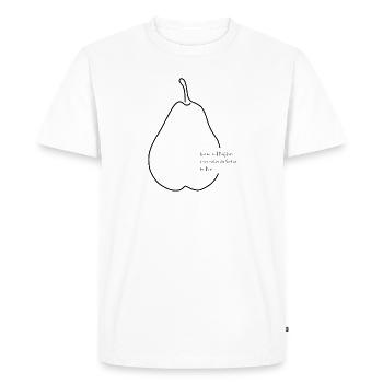 Pear wisdom black - Men's Premium Organic T-Shirt - white - Front - Nico (187cm)