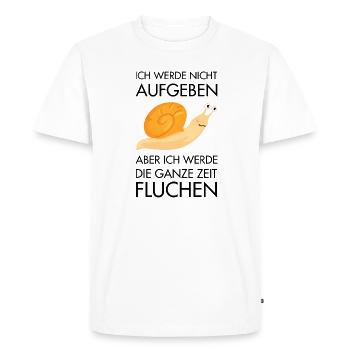 Ich Werde Nicht Aufgeben - Schnecke Marathon - Männer Premium Bio T-Shirt - Weiß - Vorne - Nico (187cm)