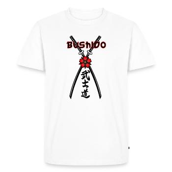 Bushido: Honor in Silence - Men's Premium Organic T-Shirt - white - Front - Nico (187cm)