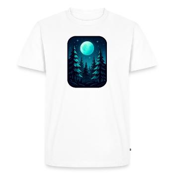 Pins au clair de lune - T-shirt Premium bio Homme - blanc - Devant - Nico (187cm)