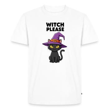 Sorcière chaton de minuit - T-shirt Premium bio Homme - blanc - Devant - Nico (187cm)