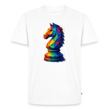 Geometric Rider: The Agility of the Jump - Men's Premium Organic T-Shirt - white - Front - Nico (187cm)