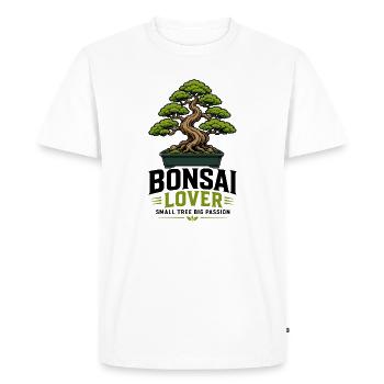 Bonsaï Plante d’arbre Bonsaï Bonsaï Bonsaï - T-shirt Premium bio Homme - blanc - Devant - Nico (187cm)