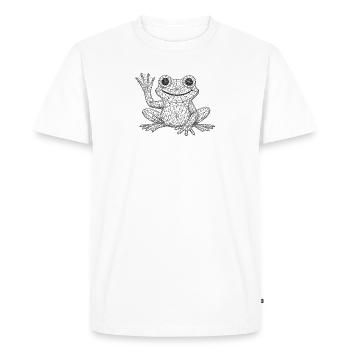 Top Frog Mesh Piece Design - Men's Premium Organic T-Shirt - white - Front - Nico (187cm)