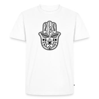Main de Fatima - T-shirt Premium bio Homme - blanc - Devant - Nico (187cm)