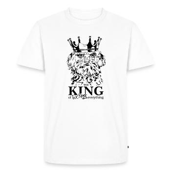 Roi maltais de tout Chiens Disant - T-shirt Premium bio Homme - blanc - Devant - Nico (187cm)