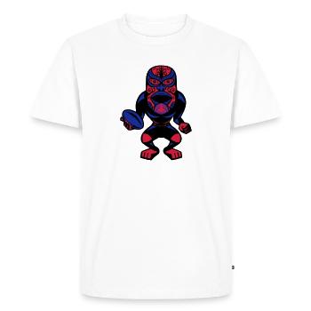 rugby mask - T-shirt Premium bio Homme - blanc - Devant - Nico (187cm)