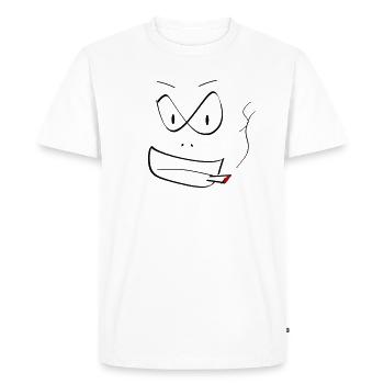 Smoking Ghoul - Men's Premium Organic T-Shirt - white - Front - Nico (187cm)