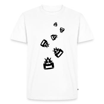 Casque de samouraï - T-shirt Premium bio Homme - blanc - Devant - Nico (187cm)