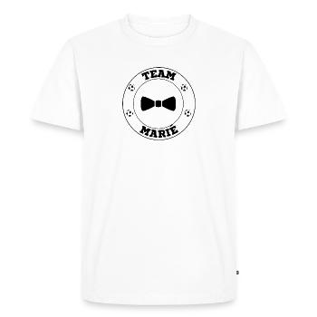 Team Marié Football - T-shirt Premium bio Homme - blanc - Devant - Nico (187cm)