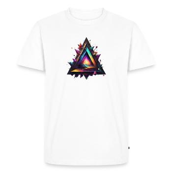 Résumé du triangle - T-shirt Premium bio Homme - blanc - Devant - Nico (187cm)