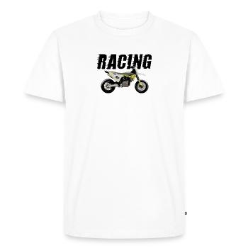 Racing - T-shirt Premium bio Homme - blanc - Devant - Nico (187cm)