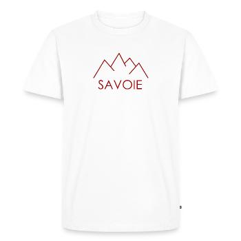 Savoie Montagne - T-shirt Premium bio Homme - blanc - Devant - Nico (187cm)